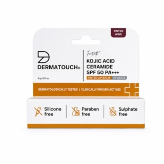 Dermatouch Kojic Acid Ceramide Tinted Lip Balm SPF 50 PA+++ - Tinted Wine 5g