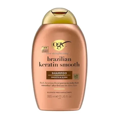 OGX Ever Straight Brazilian Keratin Smooth Shampoo 385ml New Look
