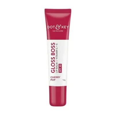 DOT & KEY Gloss Boss Vitamin C+E Tinted Lip Balm with SPF 30 12g - Cherry Pop