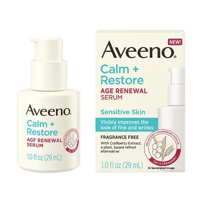 Aveeno Calm + Restore Age Renewal Serum for Sensitive Skin 29ml