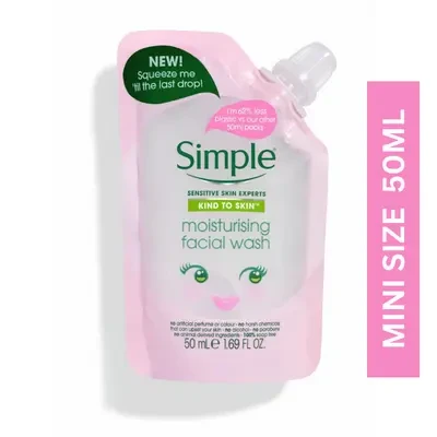 Simple Moisturising Facial Wash Mini Pouch 50ml