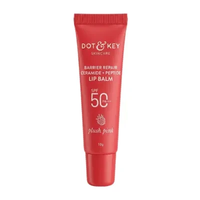 Dot & Key Ceramide + Peptide Lip Balm SPF 50 - Plush Pink
