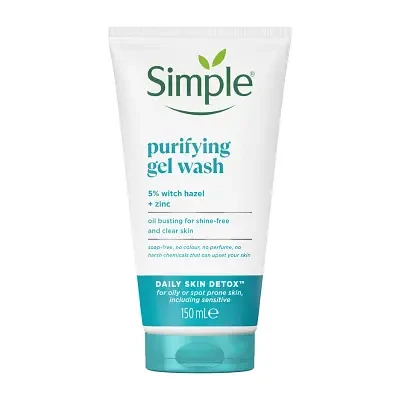 Simple Daily Skin Detox Purifying Face Wash With 5% Witch Hazel + Zinc 150ml