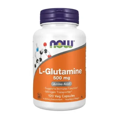 Now Foods L-Glutamine 500 mg Amino Acid 120 Vegan Capsules