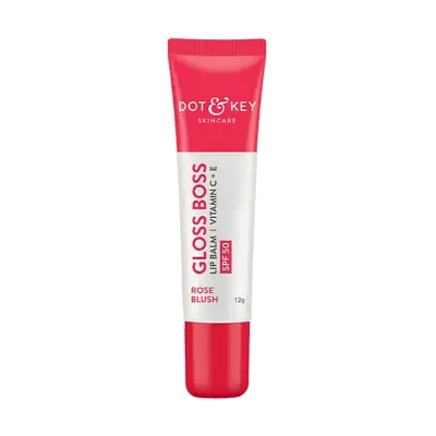 DOT & KEY  Gloss Boss Vitamin C + E Lip Balm with SPF 50 12g - Rose Blush