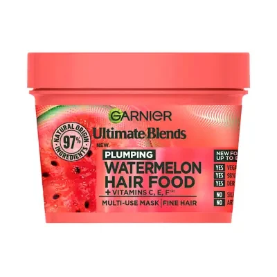 Garnier Ultimate Blends Plumping Hair Food Watermelon 3-In-1 Fine Hair Mask 400ml Clearance Sale