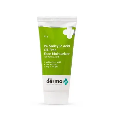 The Derma Co 1% Salicylic Acid Oil-Free Moisturizer For Face with Oat Extract  50g