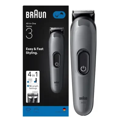 Braun AIO3500 All-in-One Series 3 Beard Trimmer with 4in1 Grooming Kit