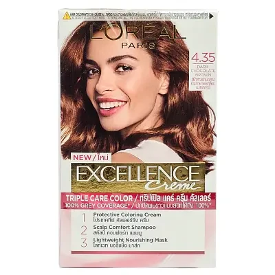 L'Oréal Excellence Crème Permanent Hair Color 4.35 Dark Chocolate Brown