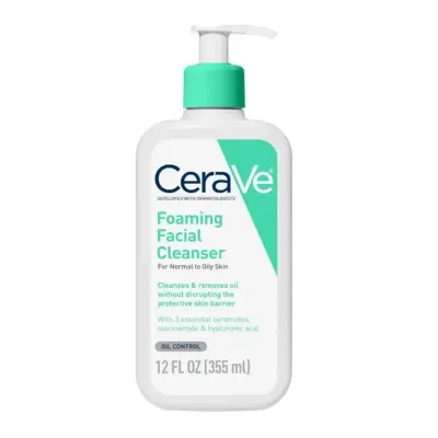 CeraVe Foaming Facial Cleanser for Normal to Oily Skin 355ml