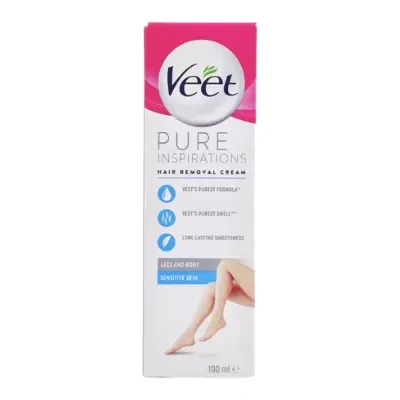 Veet Pure Inspirations Hair Removal Cream Legs and Body Sensitive Skin 100ml