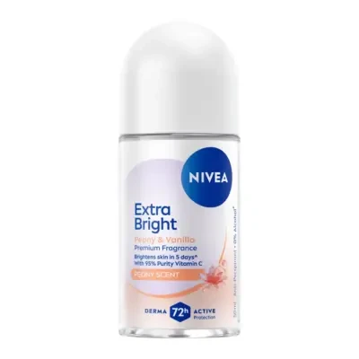 Nivea Extra Bright Peony & Vanilla Premium Fragrance Roll On Deodorant 50ml
