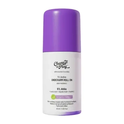 Chemist at Play 5% AHAs Tri Active Underarm Roll On 40ml