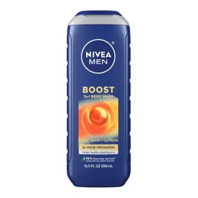 Nivea Men Boost 3 In 1  with Citrus Scent + Caffeine Body Wash 500ml