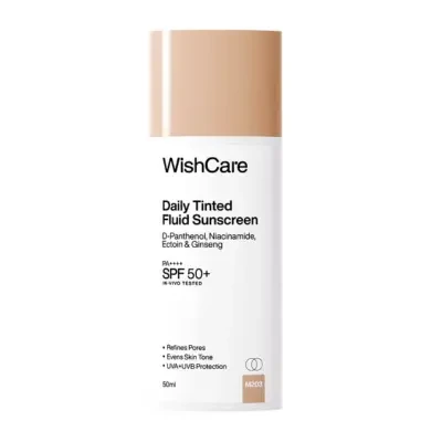 WishCare Daily Tinted Fluid Sunscreen SPF 50 PA++++ 50ml