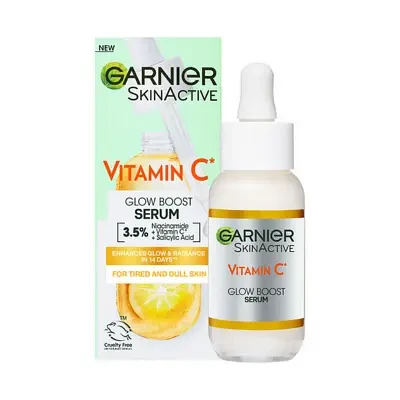 Garnier SkinActive Vitamin C Glow Boost Serum for Tired and Dull Skin 30ml