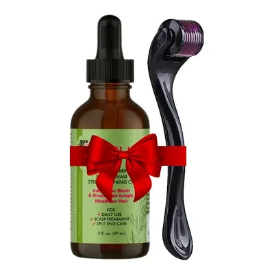Derma Roller 0.75mm & Mielle Rosemary Mint Scalp & Hair Strengthening Oil 59ml Combo