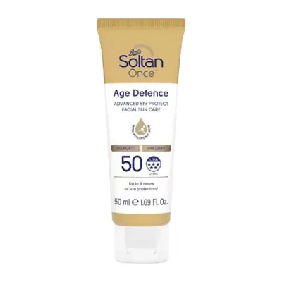 Boots Soltan Once Age Defence Advanced 8hr Protect Facial Suncare Cream SPF50 50ml