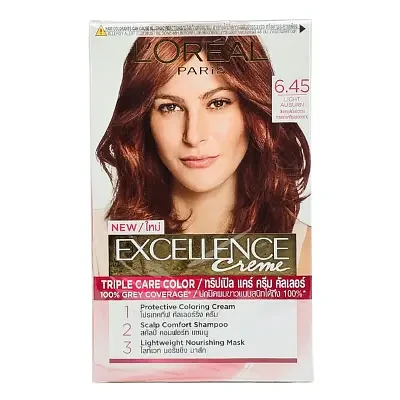 L'Oréal Excellence Crème Permanent Hair Color 6.45 Light Auburn