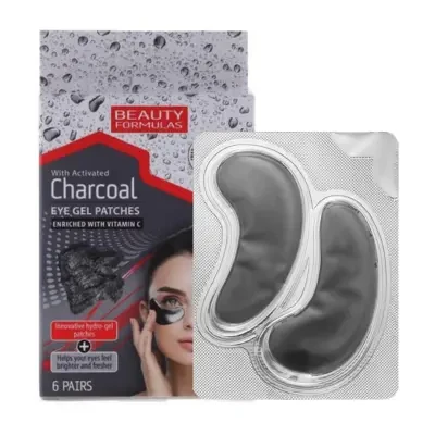 Beauty Formulas Activated Charcoal Eye Gel Patches with Vitamin C - 6 Pairs