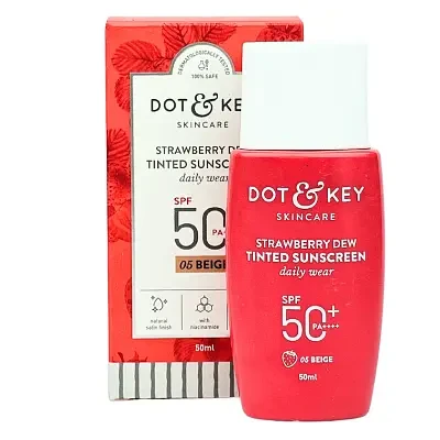 Dot & Key Strawberry Dew Tinted Sunscreen SPF 50+ Dailly Wear - 05 Beige