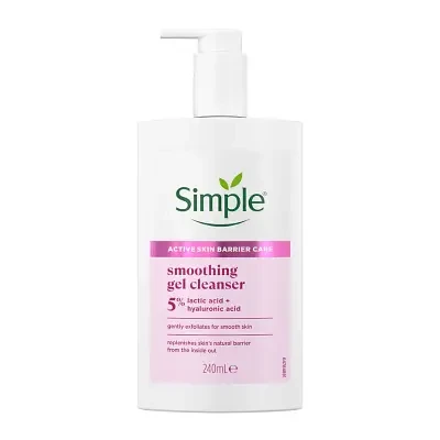 Simple Smoothing Gel Cleanser with 5% Lactic Acid + Hyaluronic Acid 240ml