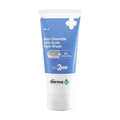 The Derma Co Sali-Cinamide Anti-Acne Face Wash with 2% Salicylic Acid & 2% Niacinamide 80ml