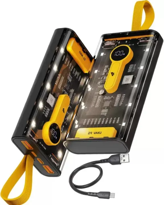 20000 mah Power Bank 22.5W Fast Charging PD Transparent Power bank with Night Light By Next Gadget