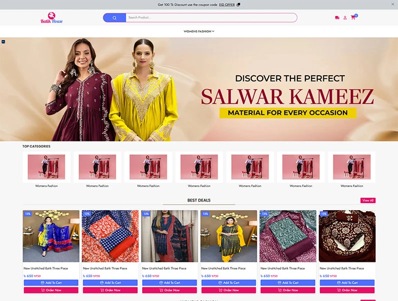 Batik Housebd Ecommerce Website with Laravel