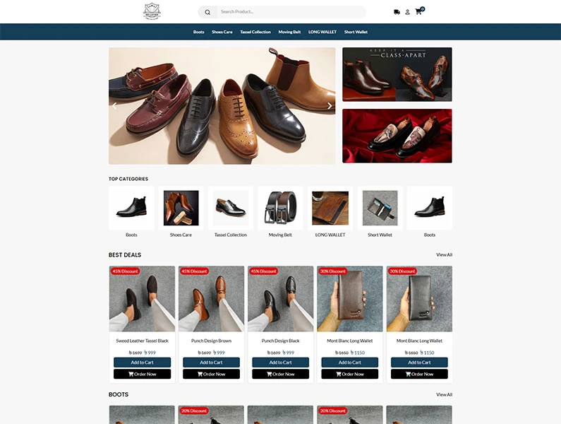 Bir Leather Ecommerce Website with Laravel
