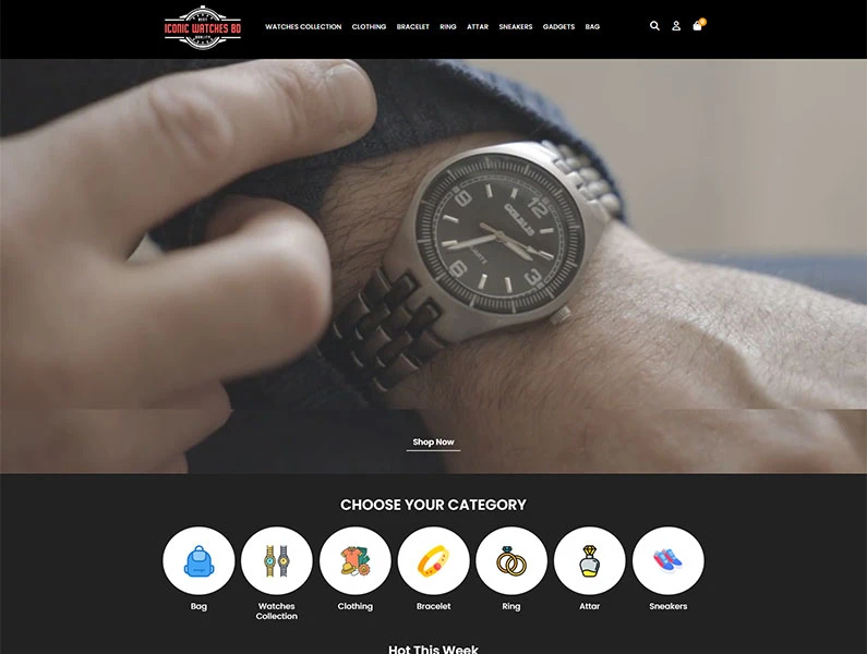 Iconicwatchesbd Ecommerce Website with Laravel