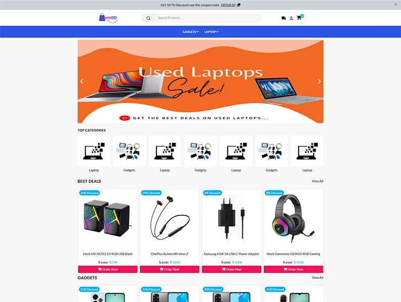 MUMBD Ecommerce Website with Laravel