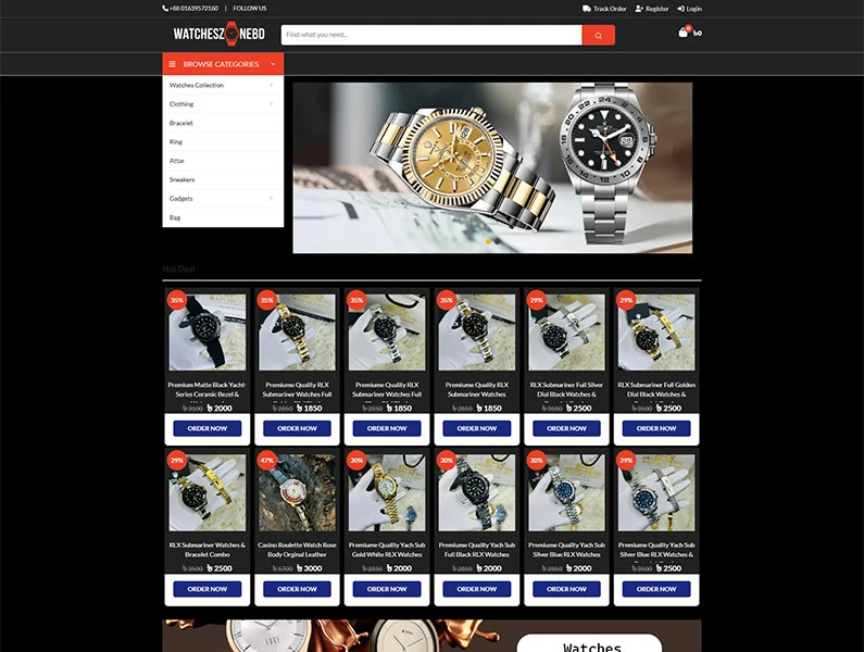 Watcheszonebd Sefapoint Ecommerce Website with Laravel