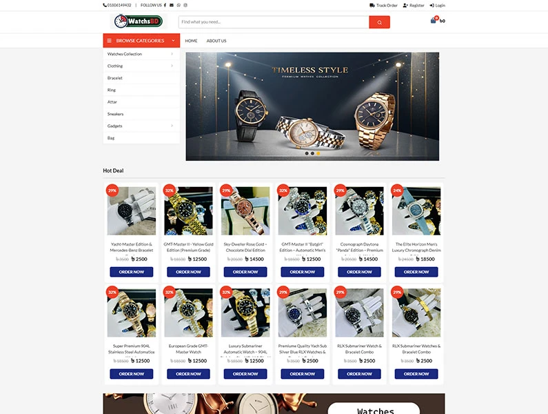 Watchsbd Ecommerce Website with Laravel