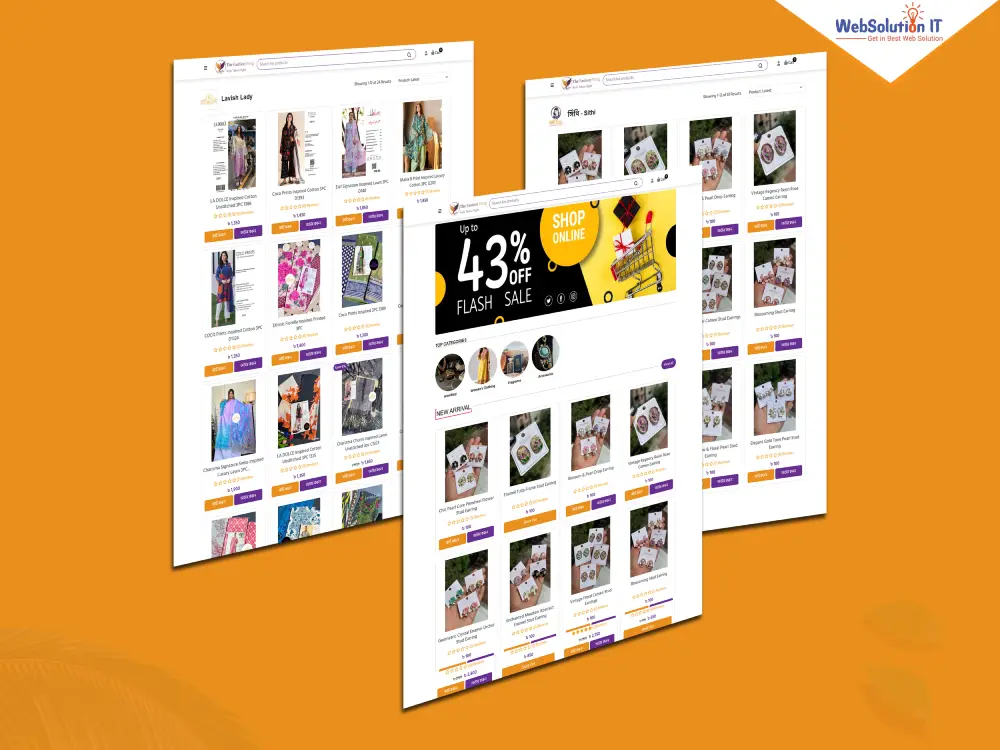 The Fashion Wing Ecommerce website