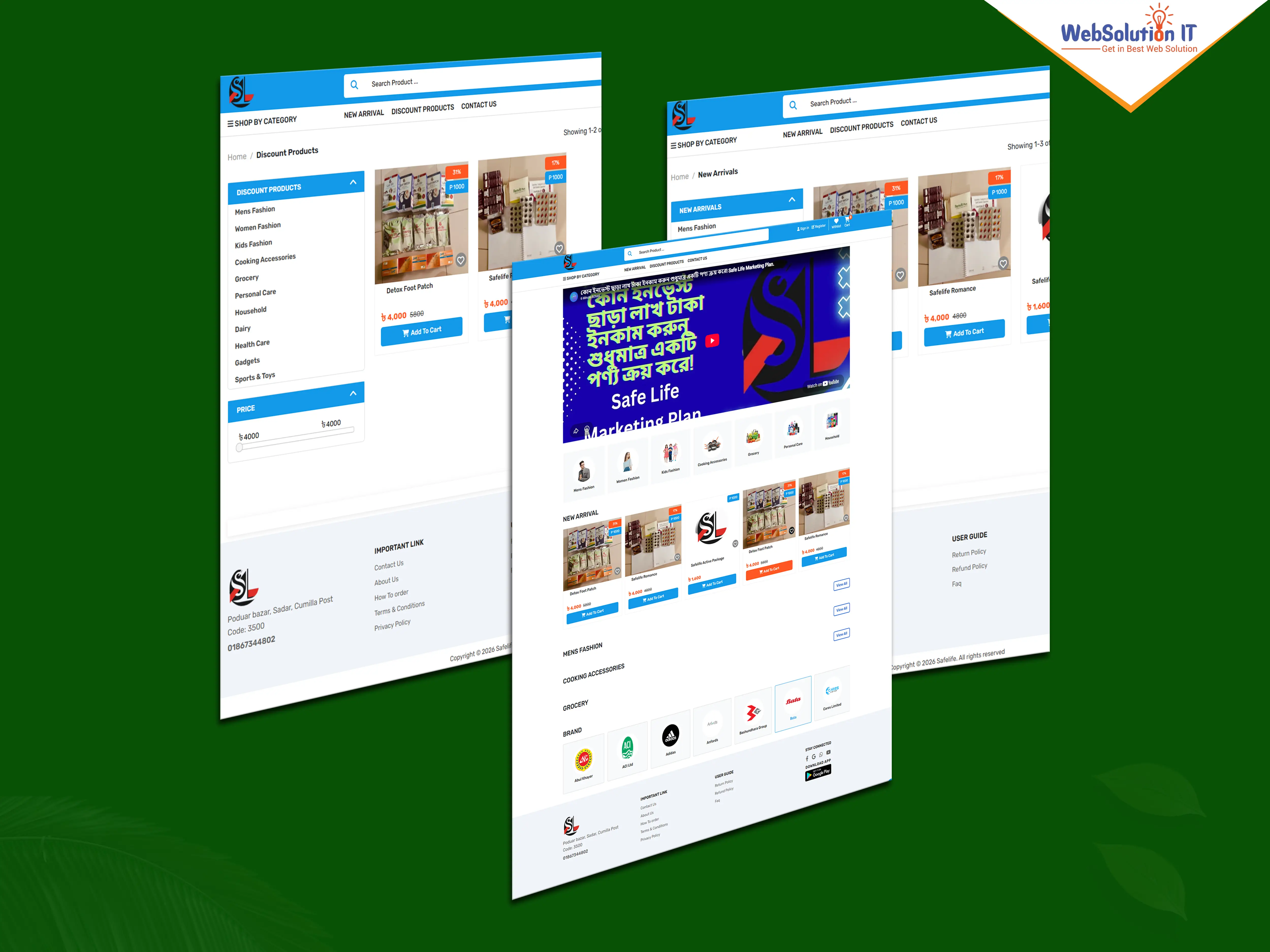 Safe Life Ecommerce Website
