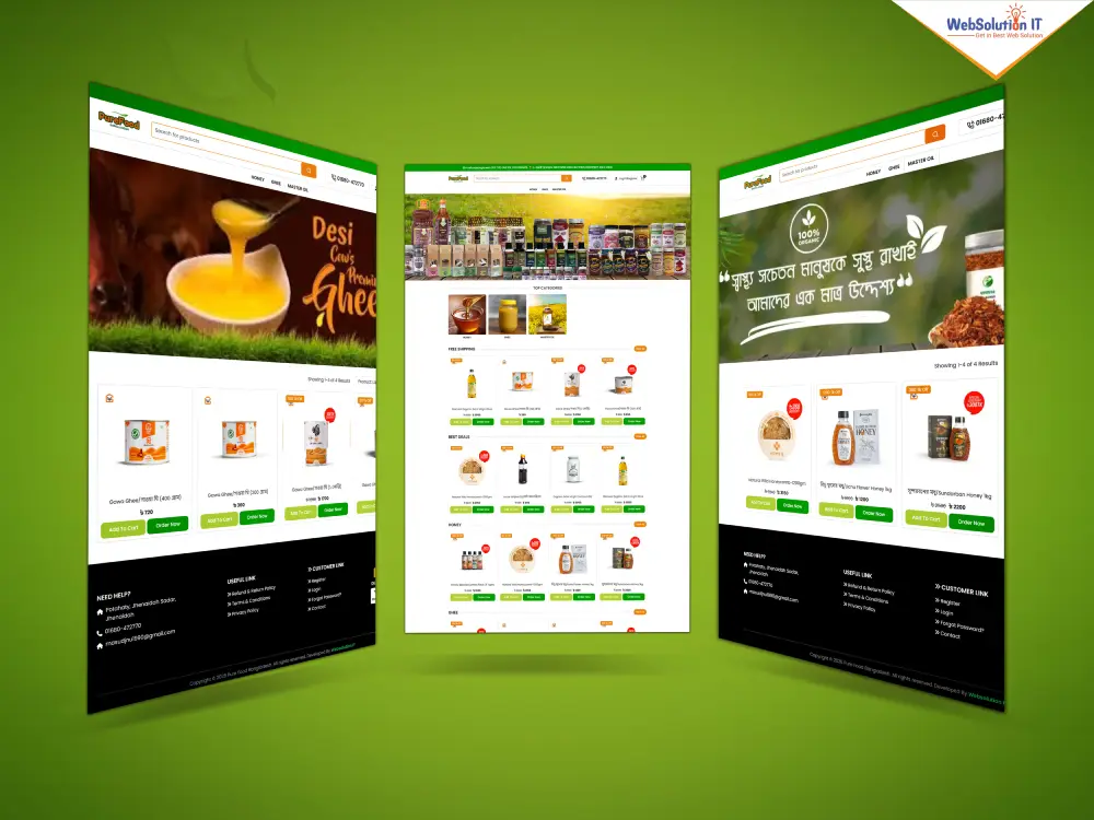 Pure Food Bangladesh Ecommerce Website