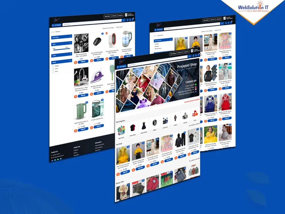 Projapoti Shop Ecommerce Website