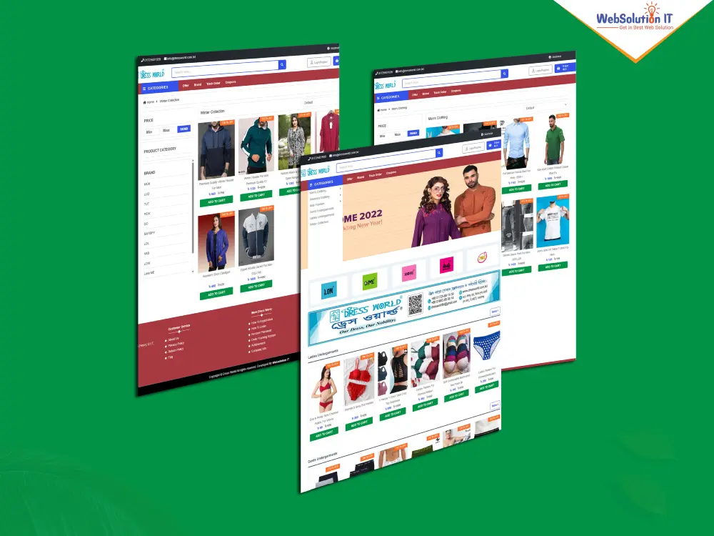 Dress World Ecommerce Website