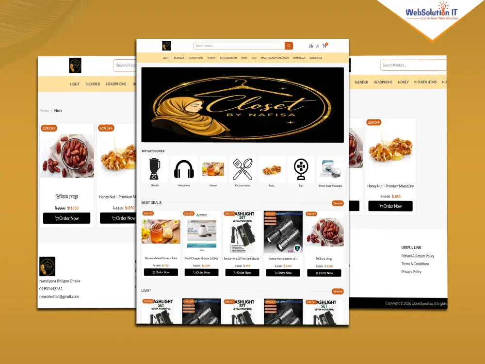 Closet By Nafisa Ecommerce Website