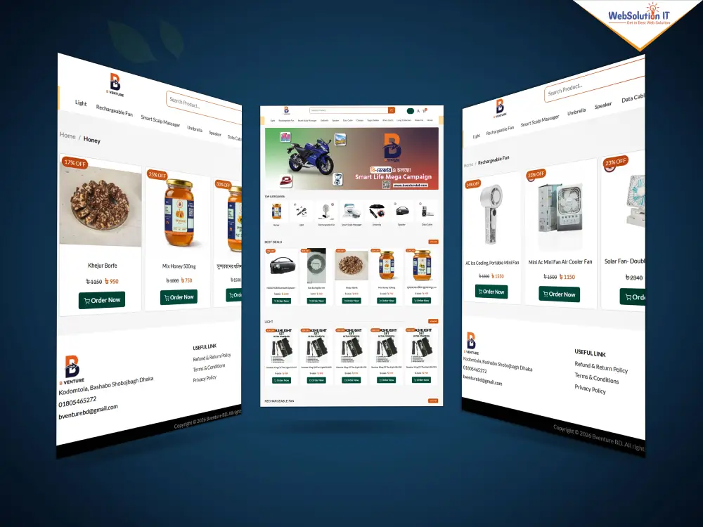 B Venture Ecommerce Website