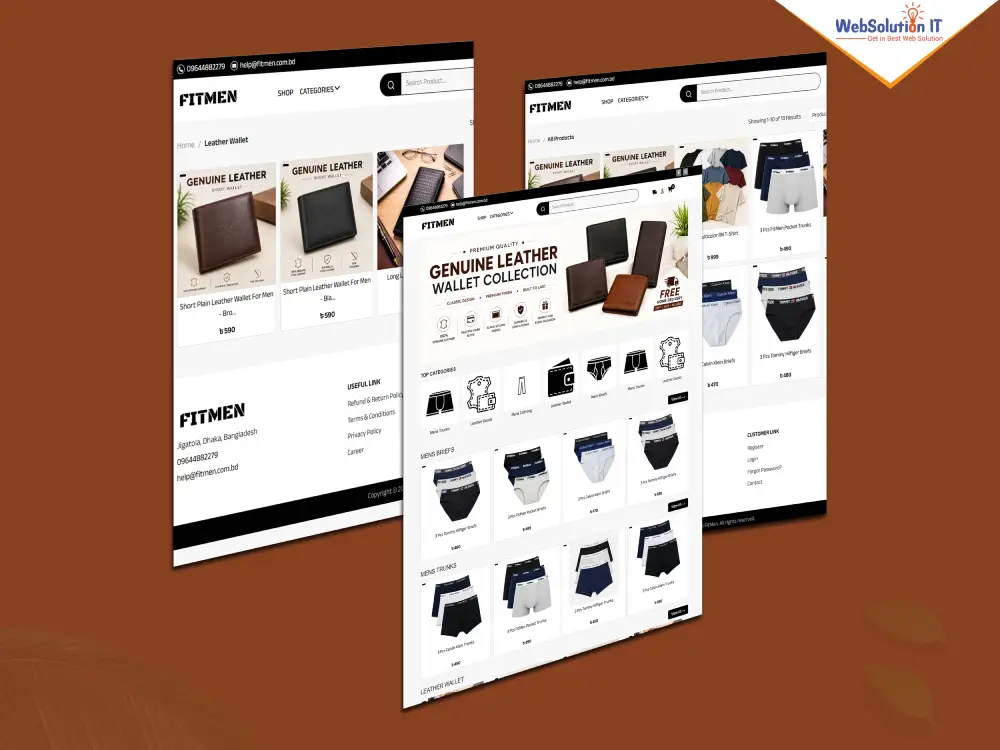 Fitmen Ecommerce Website